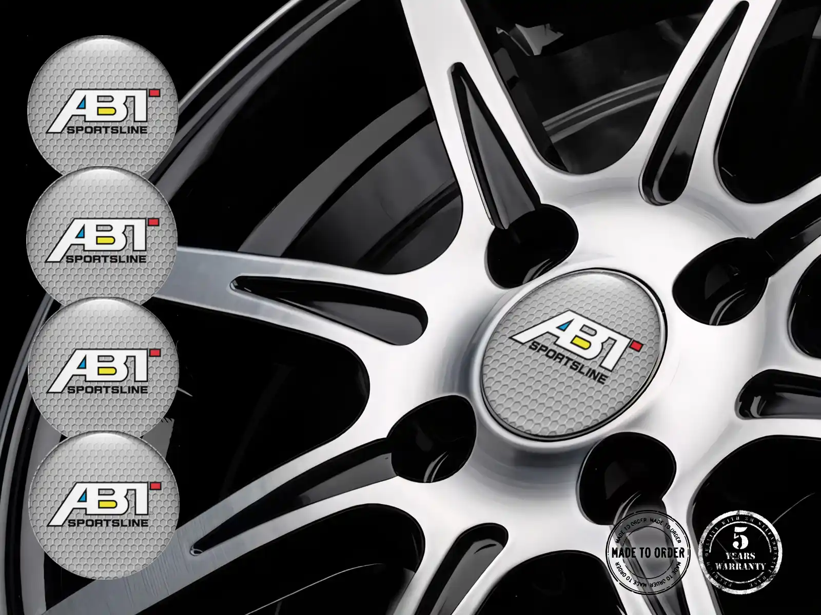ABT Style Insignes Roue Autocollants Époxy Premium